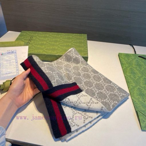 Gucci's original new knitted scarf has a low-key luxury feel, exquisite softness, elite leve9e0xcoi7 - Image 3