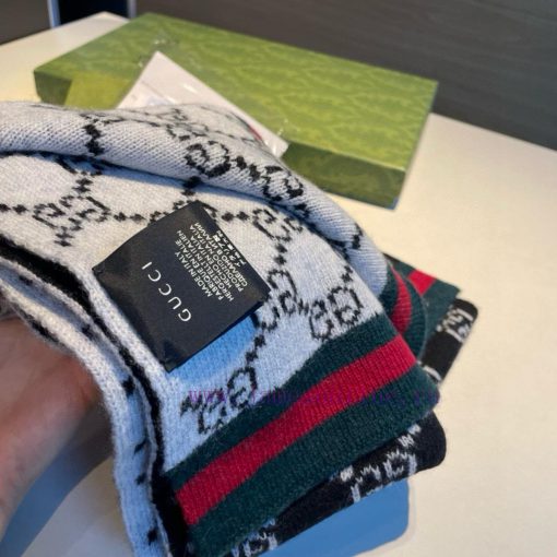 Gucci's original new knitted scarf has a low-key luxury feel, exquisite softness, elite leveffr4yziy - Image 4