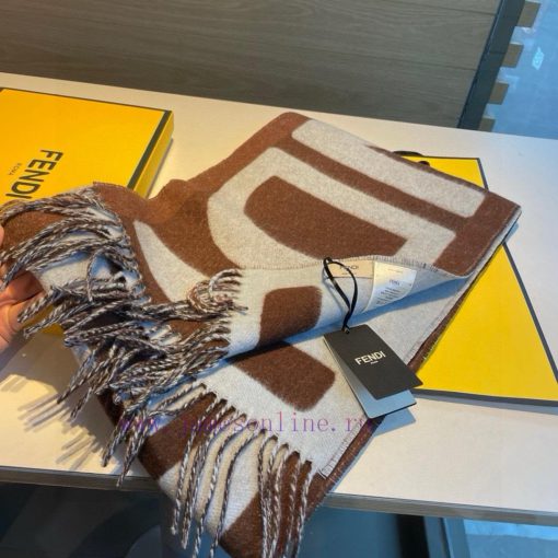 Fendi color blocked scarf, unisex, FD only produces a few styles per year, all of which are 7p0yyoxb - Image 4