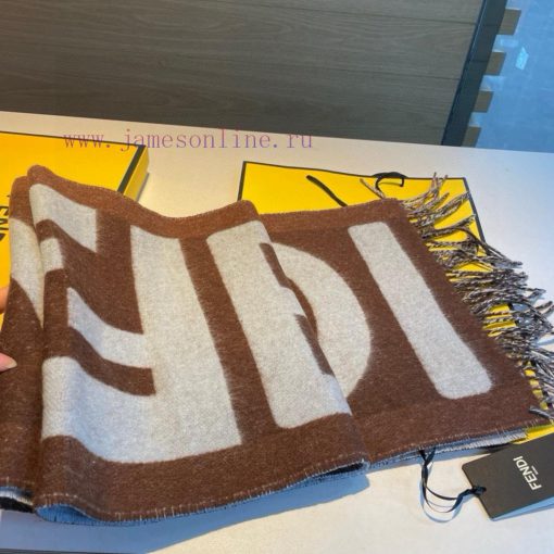 Fendi color blocked scarf, unisex, FD only produces a few styles per year, all of which are 7p0yyoxb - Image 5