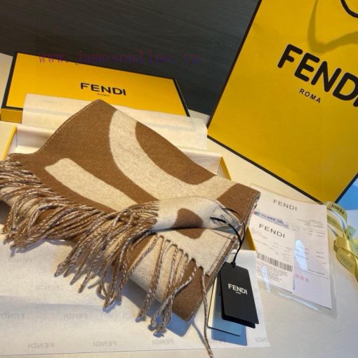 Fendi color blocked scarf, unisex, FD only produces a few styles per year, all of which are sfpjnf1w - Image 4