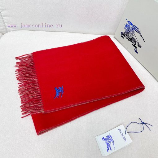 𝐁𝐔𝐑𝐁𝐄𝐑𝐑𝐘 Double sided solid color embroidered long scarf official website synchronized new ️eqwgvhpr - Image 4