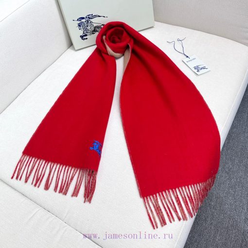 𝐁𝐔𝐑𝐁𝐄𝐑𝐑𝐘 Double sided solid color embroidered long scarf official website synchronized new ️eqwgvhpr - Image 5
