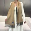 𝐁𝐔𝐑𝐁𝐄𝐑𝐑𝐘 Double sided solid color embroidered long scarf official website synchronized new ️1wrymtw6