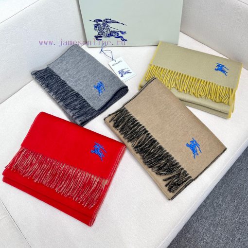 𝐁𝐔𝐑𝐁𝐄𝐑𝐑𝐘 Double sided solid color embroidered long scarf official website synchronized new ️eqwgvhpr - Image 10