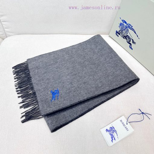𝐁𝐔𝐑𝐁𝐄𝐑𝐑𝐘 Double sided solid color embroidered long scarf official website synchronized new ️et5w8t03 - Image 4