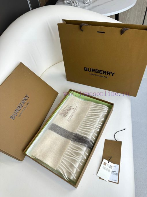 New to 100% cashmere 2023 Burberry's rare high-end men's scarf, a very authentic men's scarf874rxqd6 - Image 4
