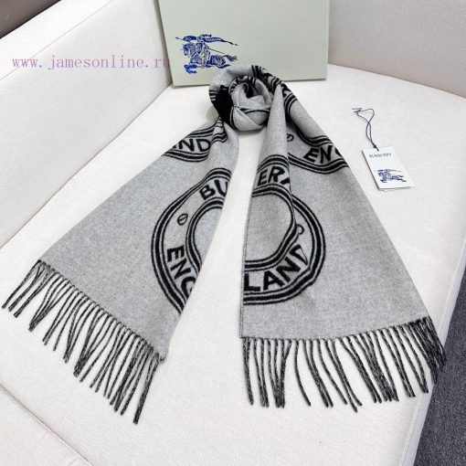 New products for autumn and winter 2024: Burberry's double-sided two tone wool scarf with a er0db9o4 - Image 7
