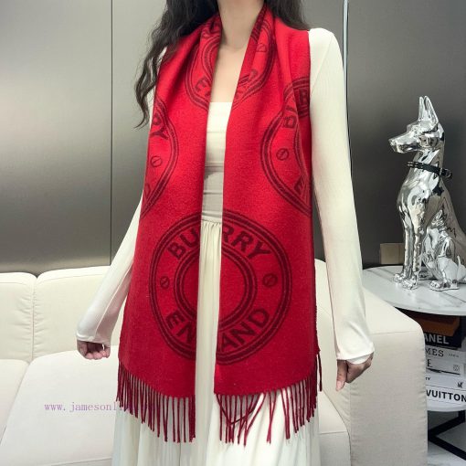 New products for autumn and winter 2024: Burberry's double-sided two tone wool scarf with a por29v07 - Image 2