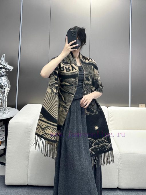 BURBERRY | Celestial Unicorn ScarfGrid patterned celestial body printed pure cashmere jacquaah19zp24