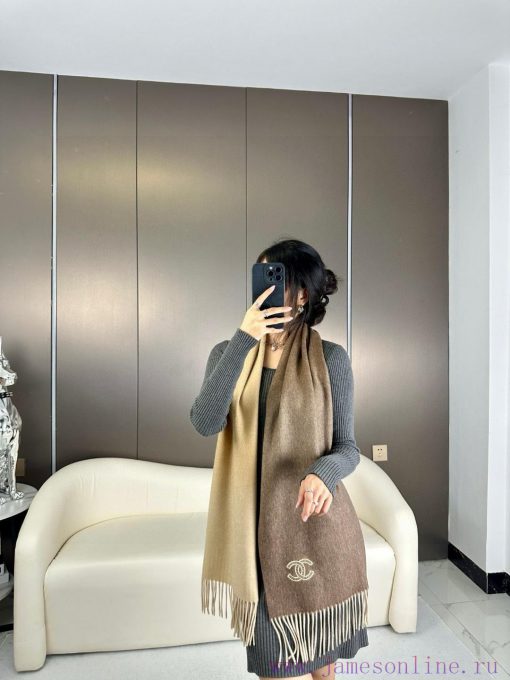 Chanel 2023 gradient color Paris Fashion Show business men's and women's universal double-sia2s4zjfa