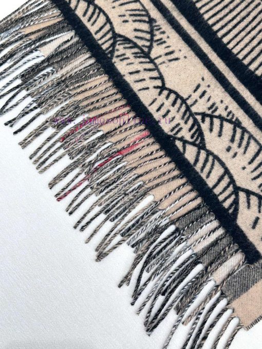 BURBERRY | Celestial Unicorn ScarfGrid patterned celestial body printed pure cashmere jacquaah19zp24 - Image 8