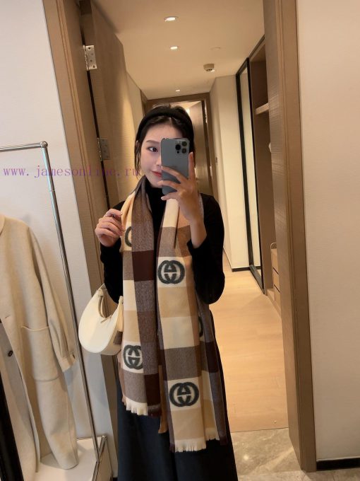 GG logo plaid long scarf is so beautiful [tears]. It is a top-notch new product for the impekw5zv8lu - Image 3