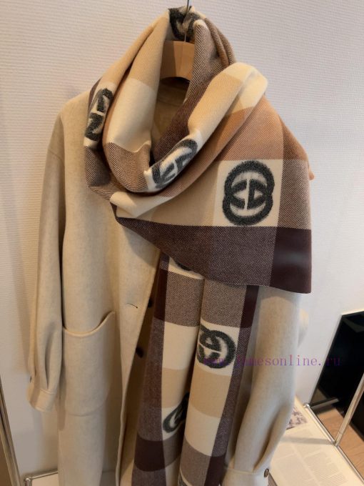 GG logo plaid long scarf is so beautiful [tears]. It is a top-notch new product for the impekw5zv8lu - Image 8
