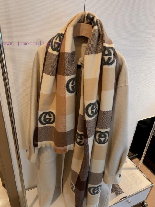 GG logo plaid long scarf is so beautiful [tears]. It is a top-notch new product for the impekw5zv8lu - Image 9