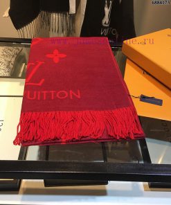 LV mink fur millennium LV cashmere scarf shawl, classic four leaf clover pattern, loved by m3ea9pjmk