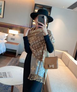 New autumn and winter scarf, made of core spun yarn texture, soft and warm, double-sided two0mo35fu4