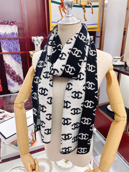 Chanel Autumn/Winter New Cashmere Knitted Scarf Double sided Double C Jacquard ️ Here's a havwiwgb2k - Image 9