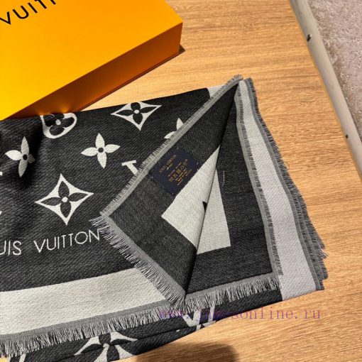 LV Jacquard Scarf Sincerely Praised ‼ The original 11 custom Miss LV long scarf is made of a7rh3czua - Image 7
