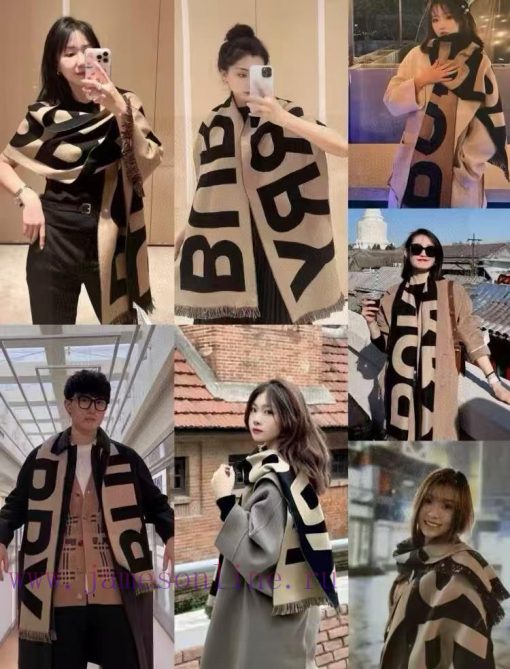 Burberry [Gift] Latest Double sided Large Letter Scarf [Moon] Super Recommended Large Letterw4bj8rio