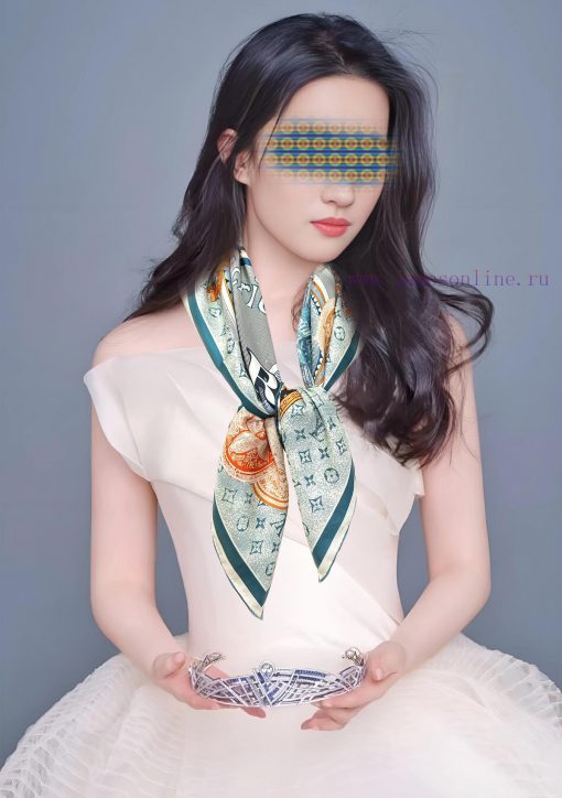 Lv's classic style silk square scarf, when you buy it, you always agree to buy it quickly. Hnrg1e9mw - Image 2