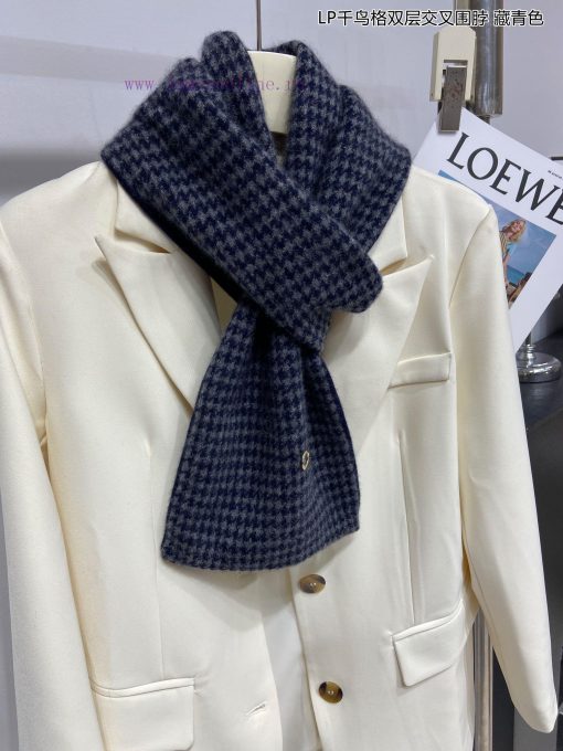 New Loro Piana Cattle LP Thousand Bird Grid Double layered Cross shaped Multi functional Scak0k5kvir - Image 7