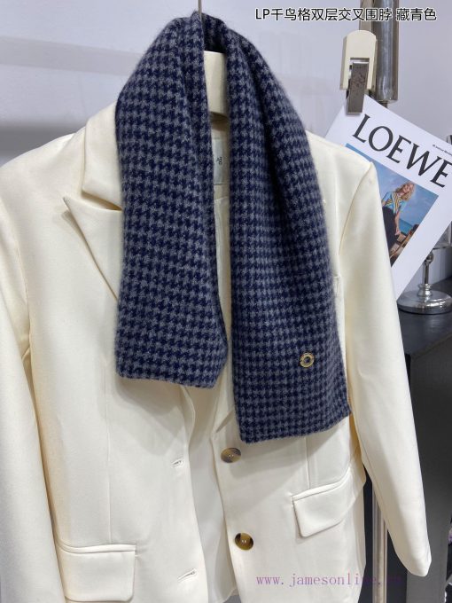 New Loro Piana Cattle LP Thousand Bird Grid Double layered Cross shaped Multi functional Scak0k5kvir - Image 9