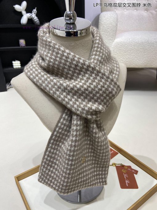 New Loro Piana Cattle LP Thousand Bird Grid Double layered Cross shaped Multi functional Scanjdjcrk0 - Image 6