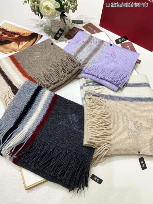 LP premium original single LP contrasting striped knitted long scarf ️ High end product ️ He5kbfhgw2 - Image 3