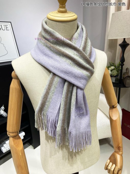 LP premium original single LP contrasting striped knitted long scarf ️ High end product ️ He28mhmv78 - Image 5
