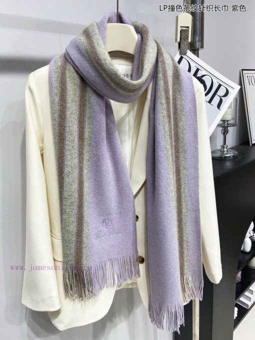 LP premium original single LP contrasting striped knitted long scarf ️ High end product ️ He28mhmv78 - Image 6