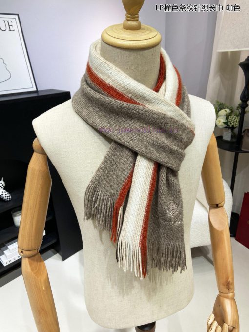 LP premium original single LP contrasting striped knitted long scarf ️ High end product ️ He0zx9qb2f - Image 5