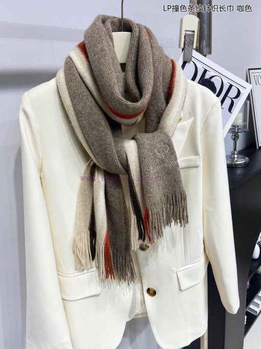 LP premium original single LP contrasting striped knitted long scarf ️ High end product ️ He0zx9qb2f - Image 7