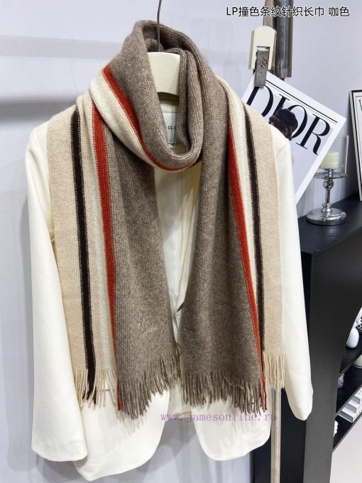 LP premium original single LP contrasting striped knitted long scarf ️ High end product ️ He0zx9qb2f - Image 8