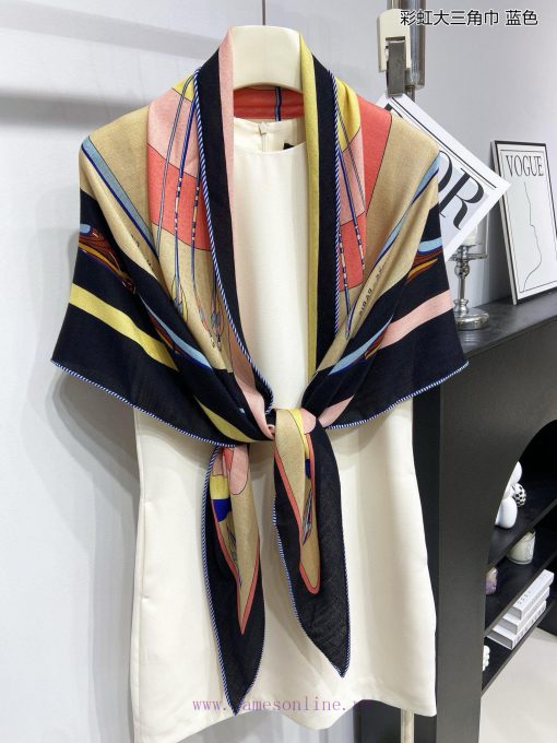 The new top of the line H Home Rainbow Triangle Scarf is a multifunctional triangular scarf 1p2osfaj - Image 9