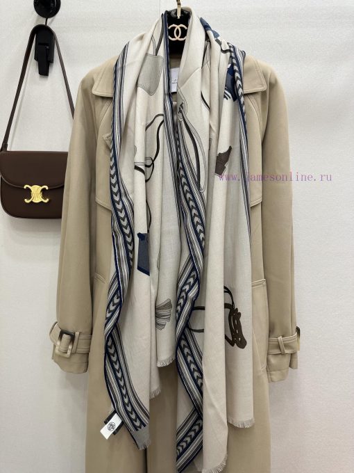 Heavy Attack ️ Highly Recommended 🧱Hermes Velvet Long Scarf High end Double sided Same Color5jhso5bw - Image 9