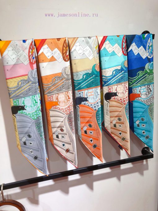 SHMS2411 Original Herm è s 24 Mystery 90cm Silk Square Towel Above 24 Rue Saint Noreau, Emil7zs5a7qm