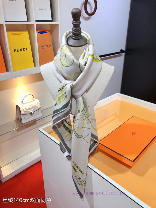 RHMS2470 double-sided same color original single Herm è s 140cm velvet square scarf "Equestrxh525tqx - Image 9