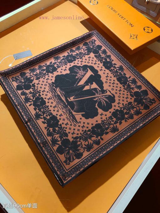 SLV2435 original Lv four in one silk 90cm square scarf, Four For One silk square scarf inter929fpckx - Image 5