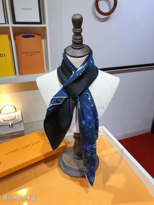 SLV2437 original single Lv silk 90cm square scarf, made of mulberry silk and hand rolled twisc15mlm8 - Image 9