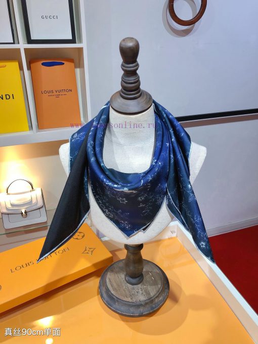 SLV2437 original single Lv silk 90cm square scarf, made of mulberry silk and hand rolled twisc15mlm8 - Image 10