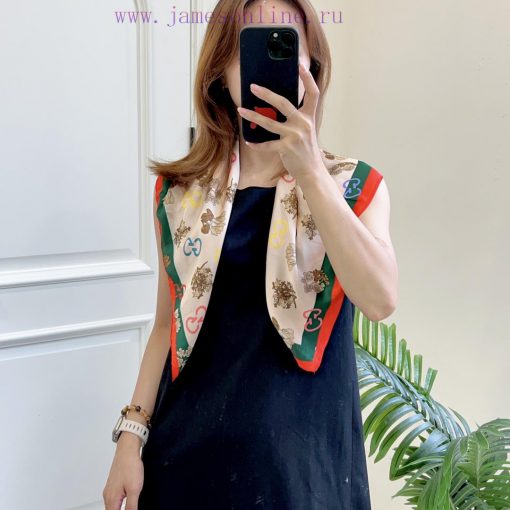 New silk versatile small square scarf, elegant and youthful temperament, can be used as a hecyy58mpk