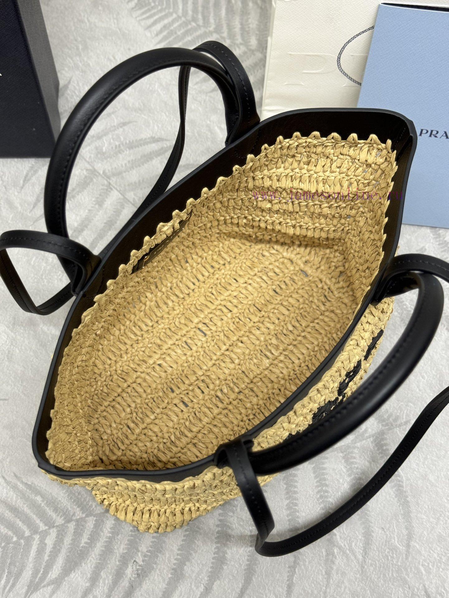 The new grass woven tote bag is 1bg500 medium size, woven fabric tote bag, and the material z7ides5g - Image 9