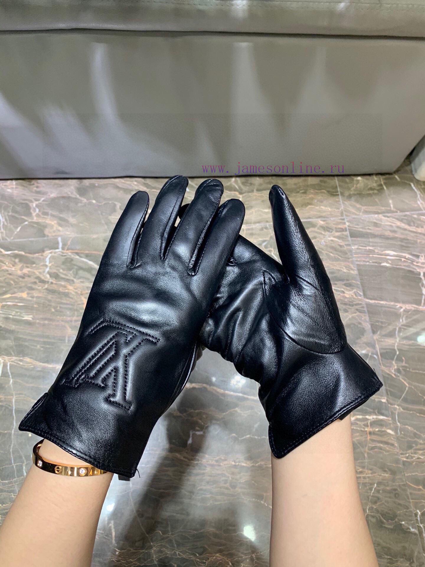 Embroidered touch screen women's gloves LV official website synchronized with women's new hi015g8jve - Image 7