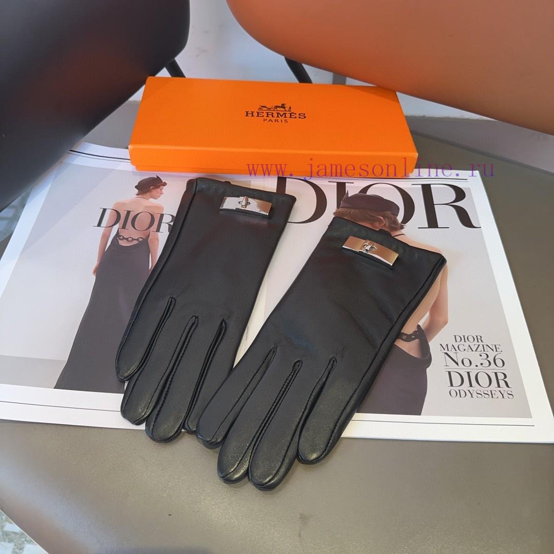 Hermes sheepskin gloves, fashionable gloves, warm interior for autumn and winter, classic anq55zkvzw - Image 5