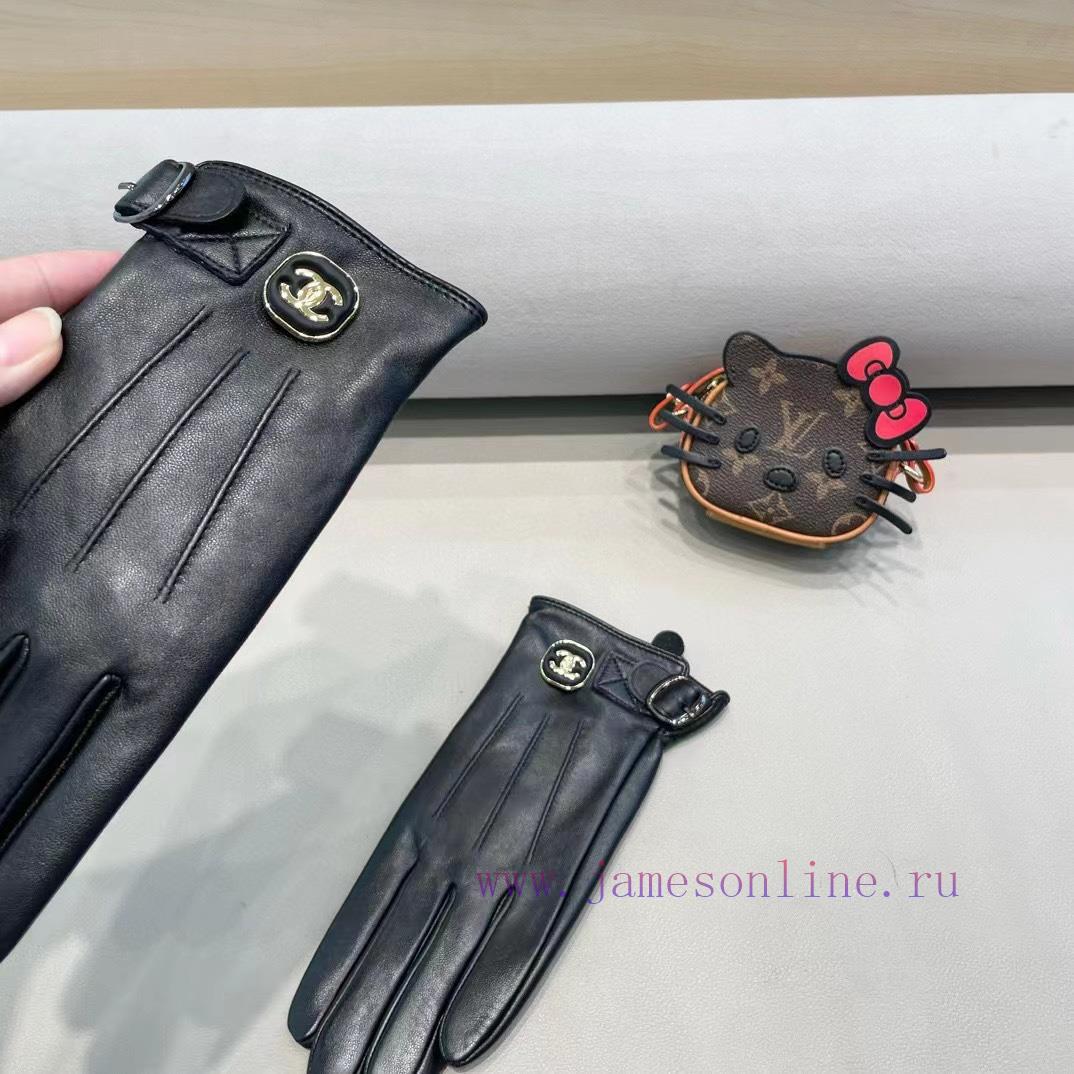 Chanel Women's Sheepskin Gloves, Fashionable Gloves, Warm in Autumn and Winter with Velvet Ihabgw9p2 - Image 3