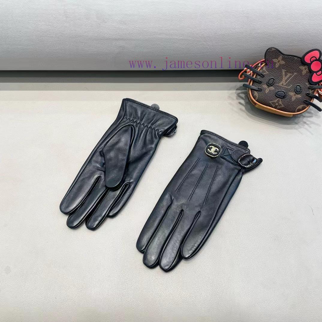 Chanel Women's Sheepskin Gloves, Fashionable Gloves, Warm in Autumn and Winter with Velvet Ihabgw9p2 - Image 4