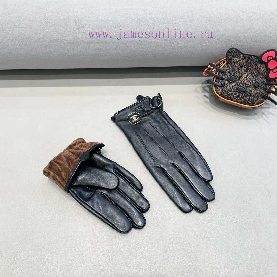 Chanel Women's Sheepskin Gloves, Fashionable Gloves, Warm in Autumn and Winter with Velvet Ihabgw9p2 - Image 5