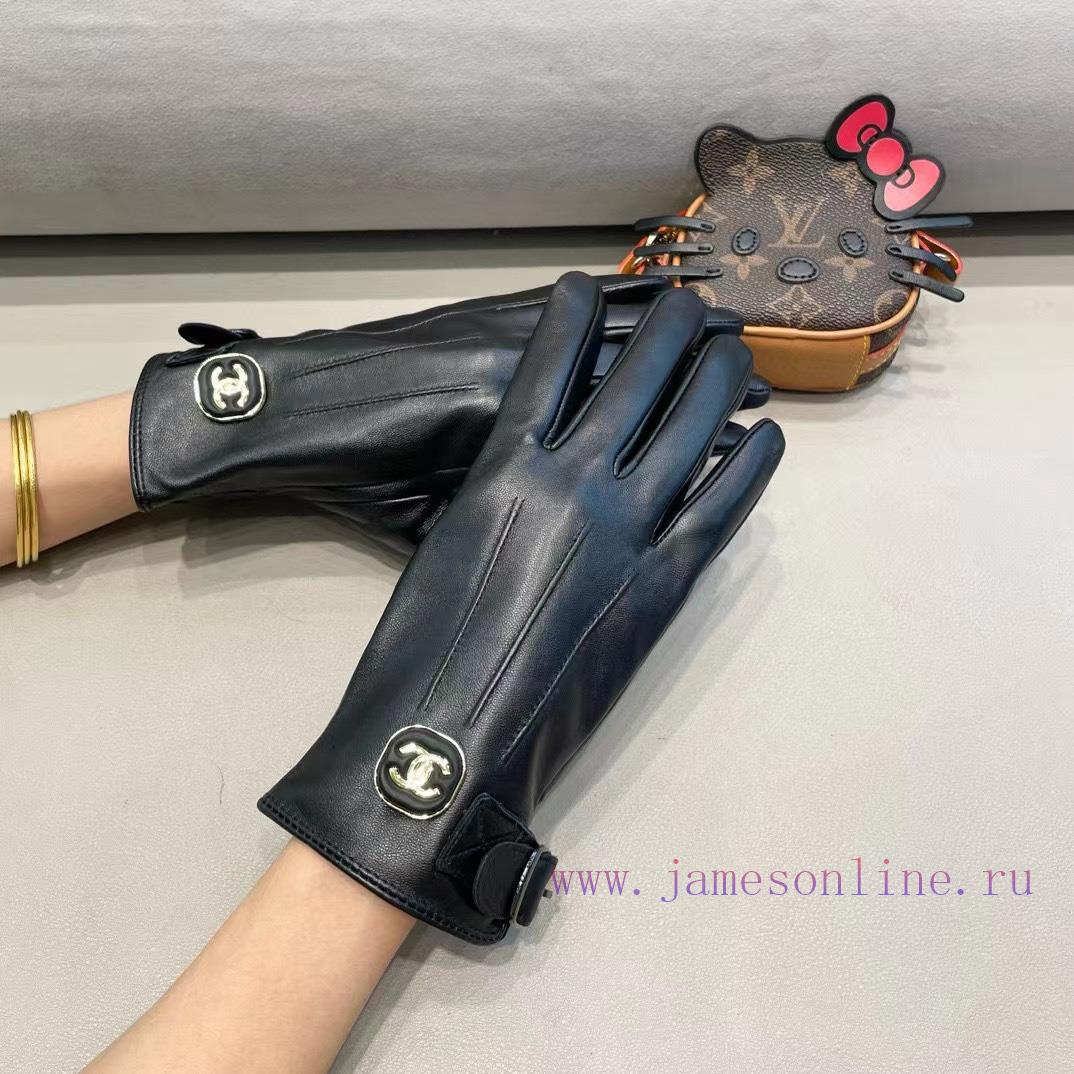 Chanel Women's Sheepskin Gloves, Fashionable Gloves, Warm in Autumn and Winter with Velvet Ihabgw9p2 - Image 7