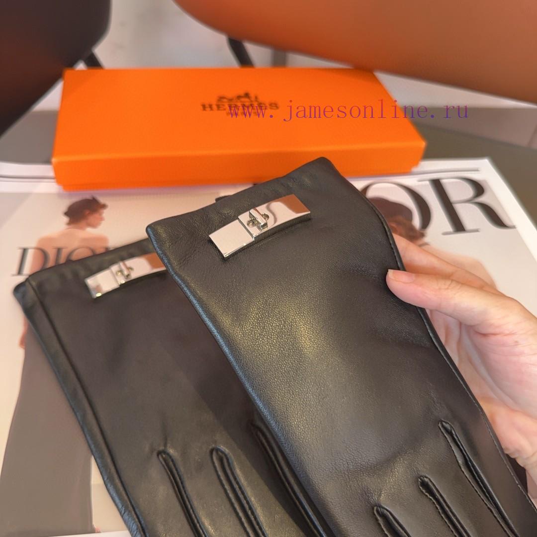 Hermes sheepskin gloves, fashionable gloves, warm interior for autumn and winter, classic anq55zkvzw - Image 12